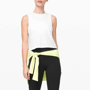 Lululemon Sheer Will Tank Pulse, White, Size 6